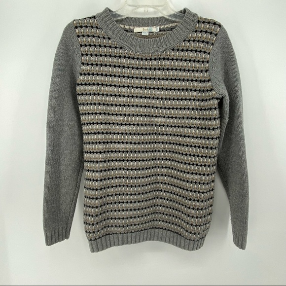 Boden Sz 4 Stripy Stitch Jumper (WK910) Grey Sweater - Picture 1 of 8